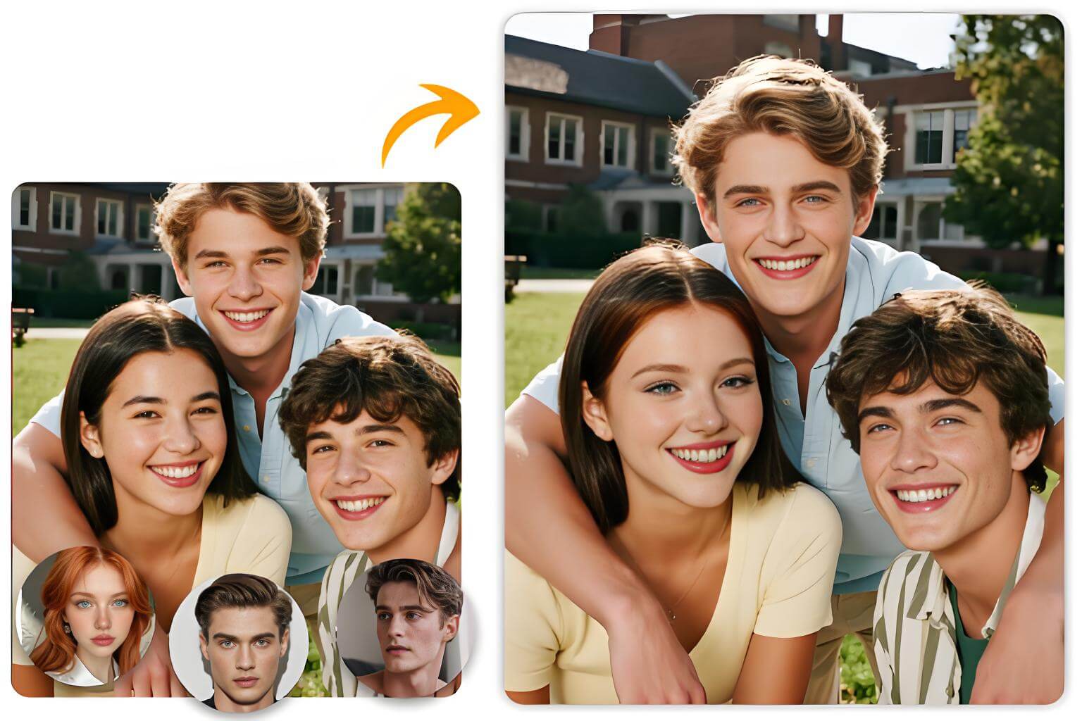 Group Photo Face Swap for Fun and Creative Moments