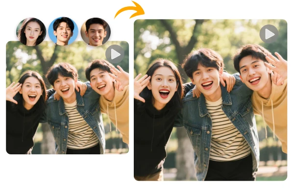 Swap Faces with Friends in Fun Group Videos
