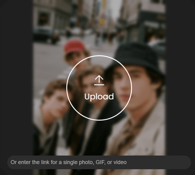 Step 1 – Paste Image Link or Upload Images